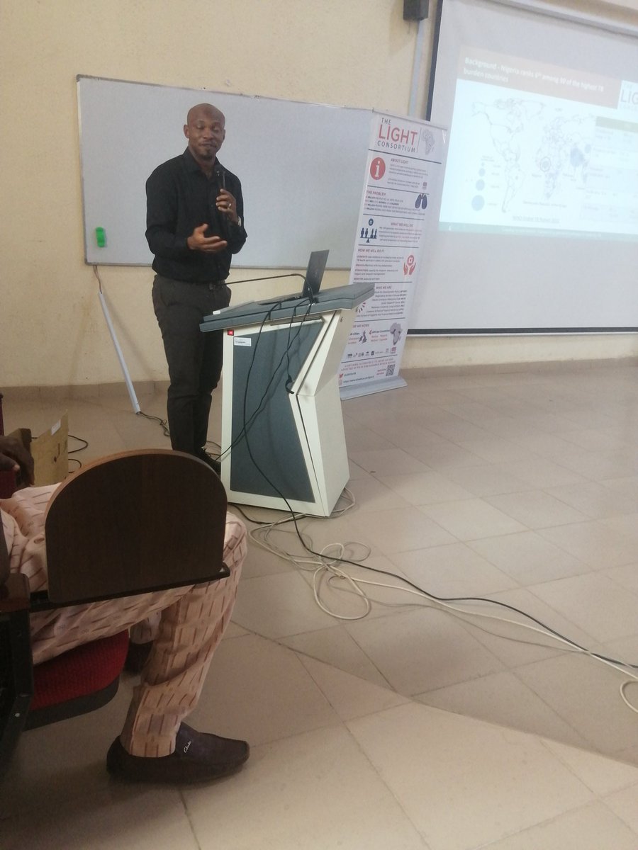 Our 2nd speaker, @MaziChukwuebuk1 at the TB symposium in Bingham University to mark World TB day in Nigeria @LIGHTonTB @ZankliC @NTBLCP1