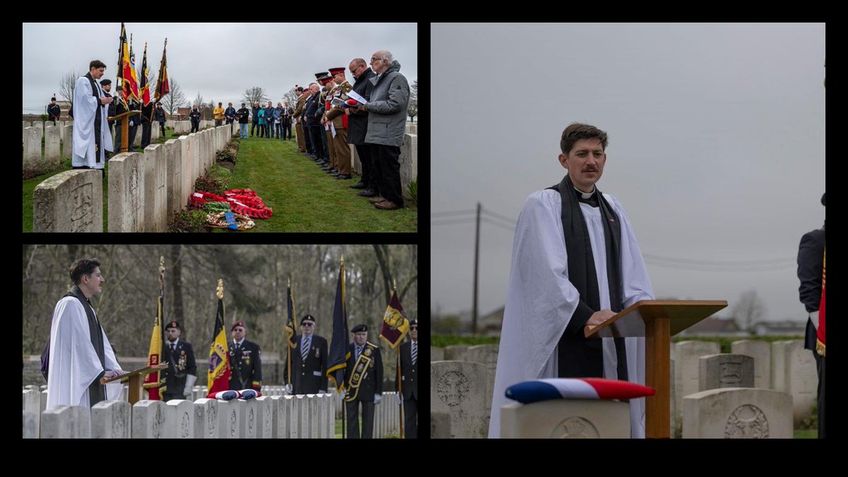 British Army Chaplains have the honour of leading many @CWGC rededication services. Recently Revd Sander, chaplain to @HCav1660 led services in France and Belgium for five Word War I soldiers. 🙏 ℹ Read the stories here cwgc.org/our-work/news/ @VeteransUk_MOD @BritishArmy