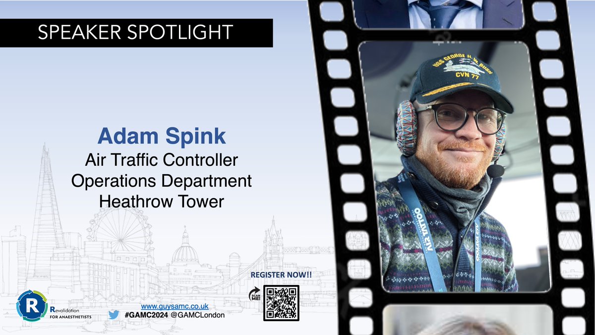 Next up in our speaker line up for #GAMC2024 is @adamspink. He is an air traffic controller at Heathrow and also works in their operations department, introducing new equipment + conducting safety analyses. #HumanFactors #TeamResourceManagement Register👉bookcpd.com/course/gamc2024