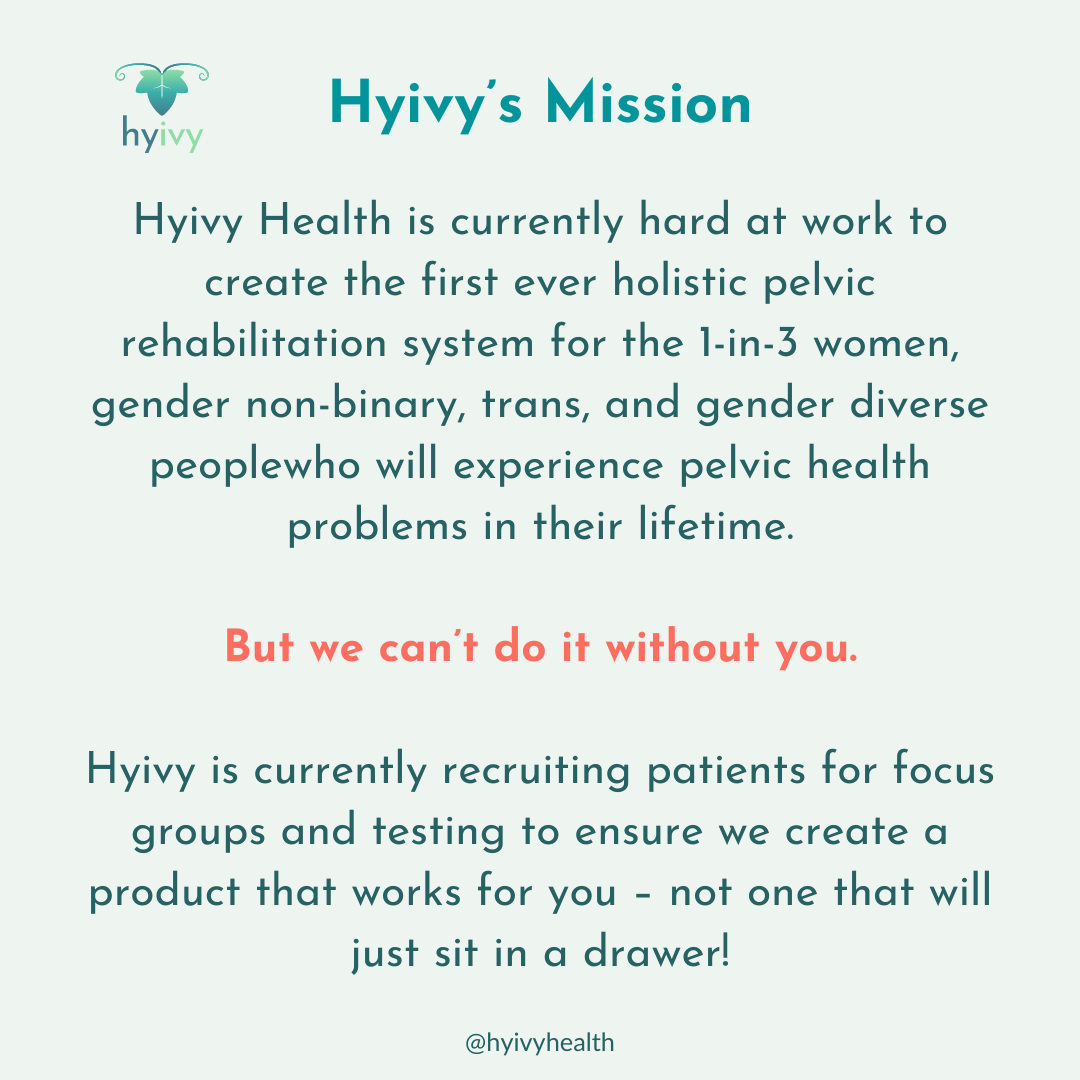 Sign up: hubs.la/Q02q8LfJ0 ____ #HyivyHealth #pelvicfloor #FemTech #endometriosis #pelvicpain #pelvichealth #painfulsex #dyspareunia #interstitialcystitis #cancercare #pelvicexam #cervicalcancer #ovariancancer #uterinecancer #vaginalcancer #vulvarcancer #breastcancer