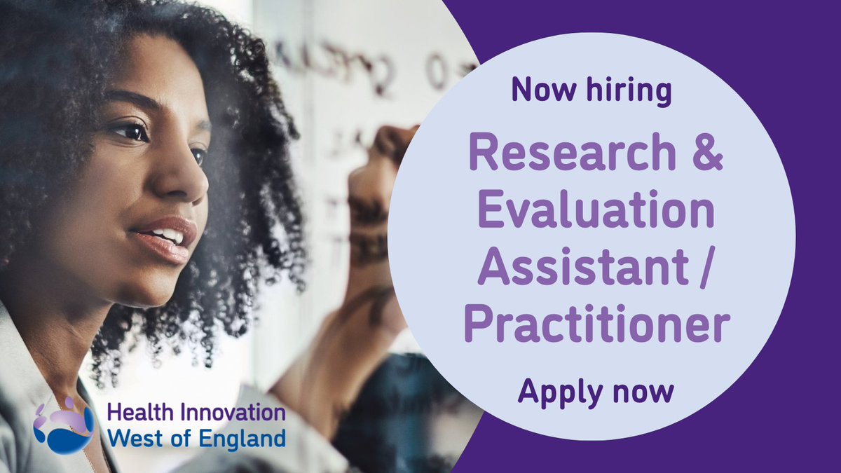 Come and join our Evaluation & Insight Team! We're looking for a new Research & Evaluation Assistant or Practitioner to support the evaluation of our 'Innovate Healthier Together' programme. Find out more: healthinnowest.net/careers/job-va… #NHSJobs #ResearchJobs #EvaluationJobs