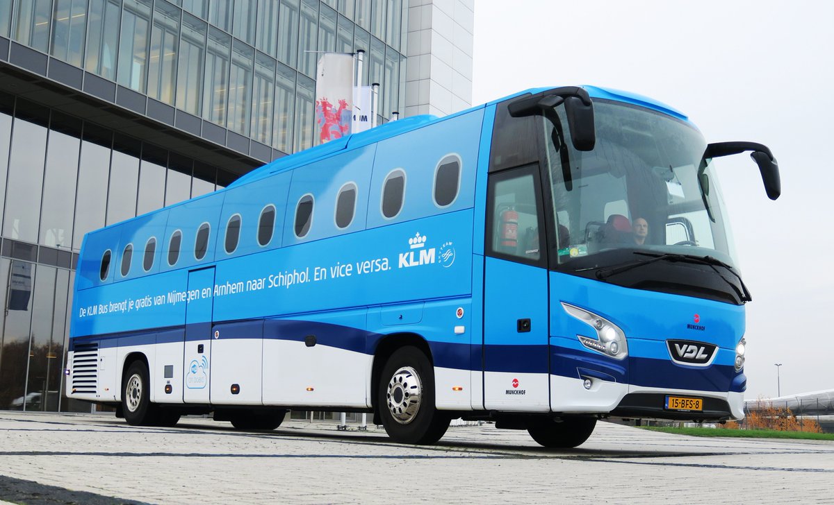 Vanaf 31 maart a.s. wordt de KLM-busdienst Nijmegen – Arnhem - Schiphol uitgebreid met één extra dienst naar dagelijks twee omlopen. Meer informatie is te vinden in dit persbericht: munckhof.nl/nieuws/uitbrei… 

#KLM #Nijmegen #Arnhem #Schiphol #reizen
