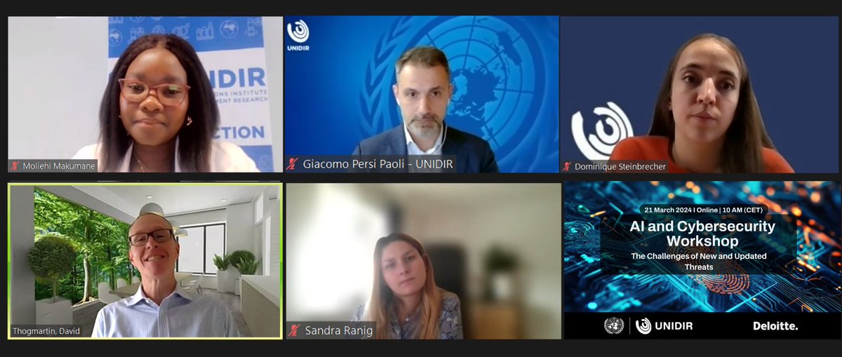 Did you miss our AI and Cybersecurity Workshop: The Challenges of New and Updated Threats, cohosted by <a href="/UNIDIR/">United Nations Institute for Disarmament Research</a> &amp; <a href="/Deloitte/">Deloitte</a>? 🌐🤖

The recording is now available on our website &amp; our Youtube Channel 🎉📽️

Watch it now, &amp; stay tuned for more!

🔗 unidir.org/AI-Cybersec