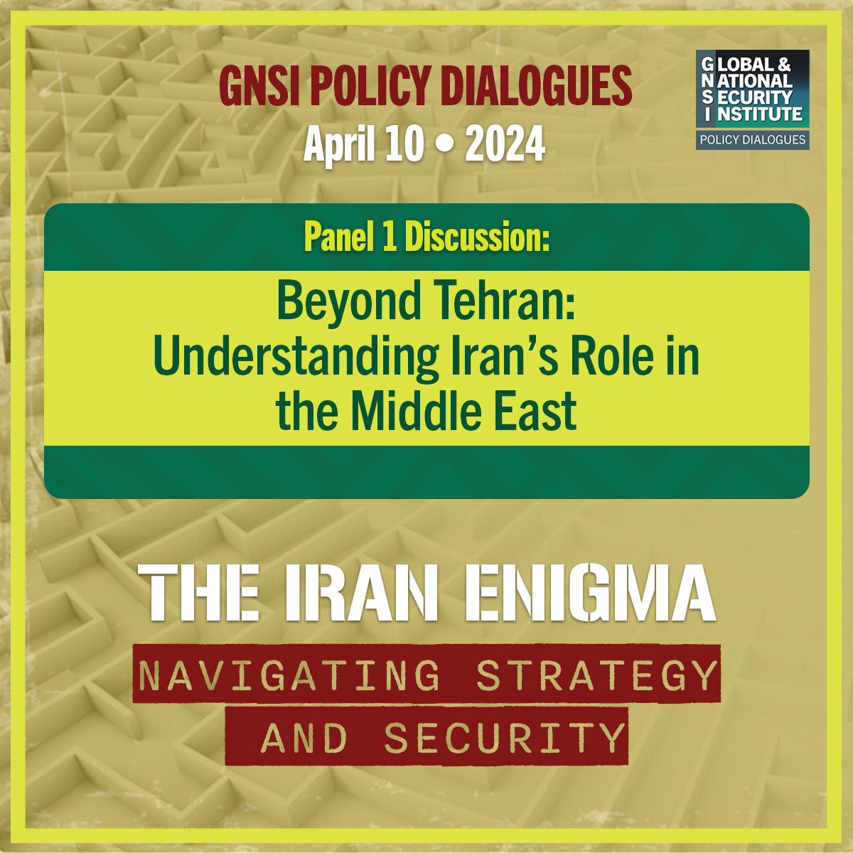 Unravel the Iran Enigma, as we Navigate Strategy and Security in our upcoming Policy Dialogues conference. Learn more or register here: ow.ly/vrNi50QZZj0