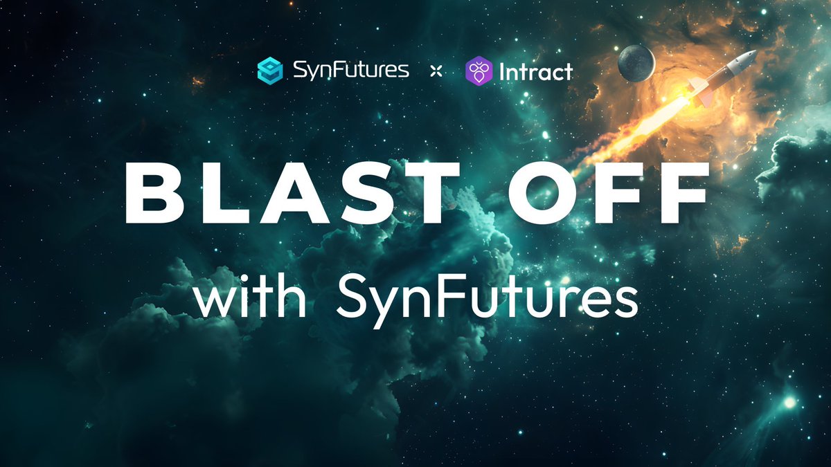 Blast off with SynFutures 🥳 Trade & Earn: Blast points, Blast Gold & O_O points (V3 points program) 1000 lucky winners will also get: -Limited Edition Blast NFT -Mystery box of O_O Points (only on Intract 🤝) Can you imagine the airdrop potential? 🤩 link.intract.io/SynFutures