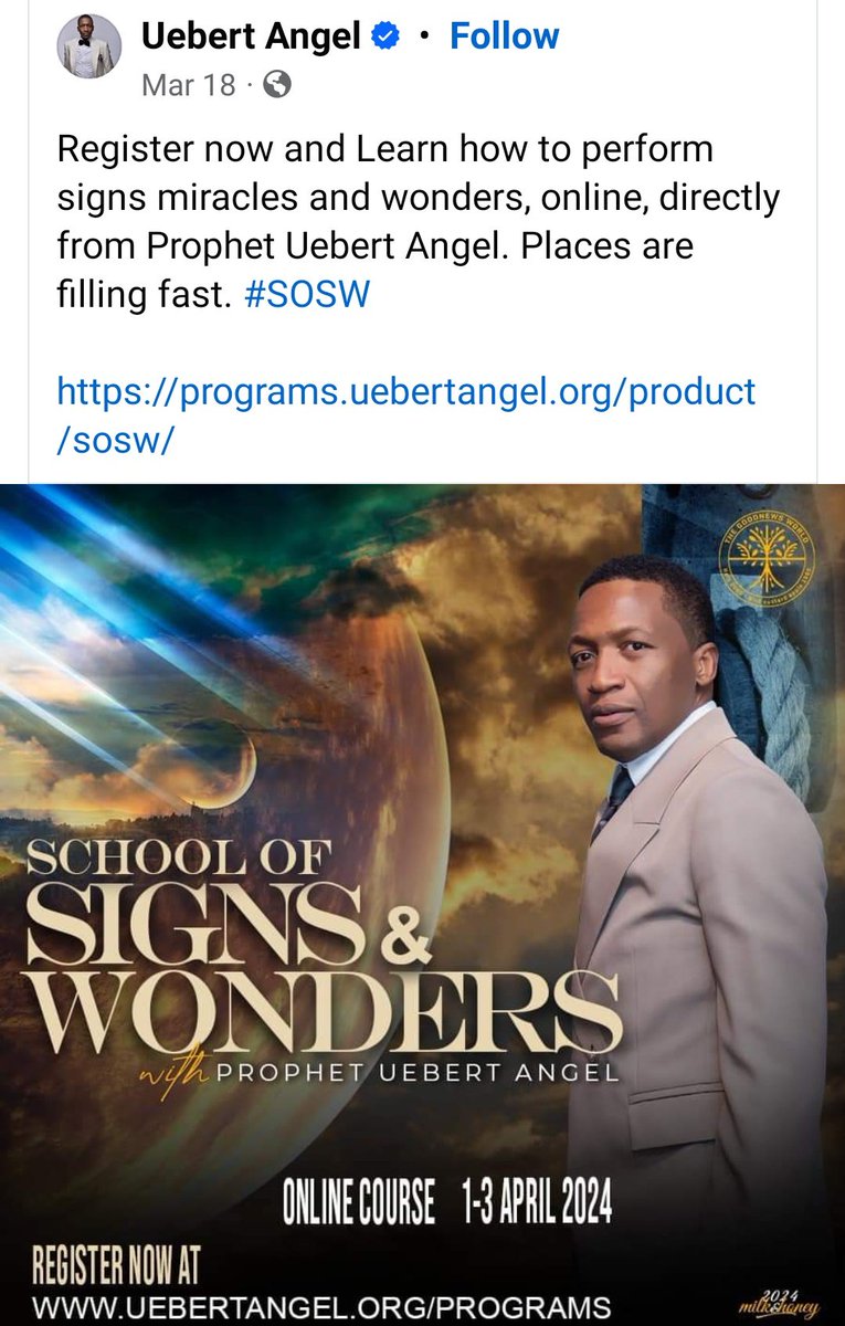 With only $1200 you can register to Learn how to perform miracles and wonders then start your own church and get rich.register now.. today's religion/Christianity 🤦