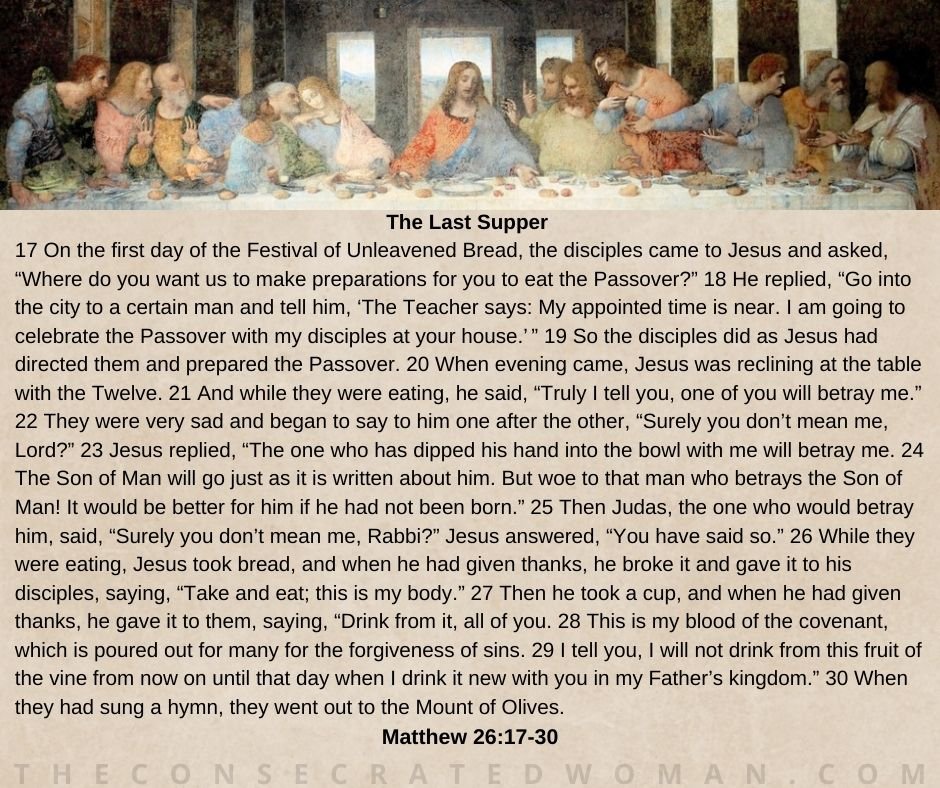 #HolyWeek #TheLastSupper #Matthew26_17to30 #FestivalofUnleavendBread
#Passover #Easter #betrayal #forgivenessofsins