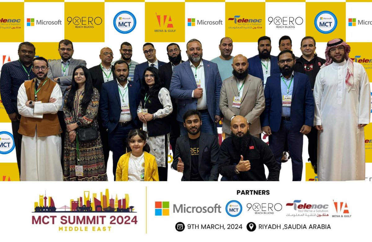 9xerocom's tweet photo. The MCT Summit in Riyadh, Saudi Arabia, wrapped up with great success, featuring a collaborative effort between 9Xero Digital and Microsoft that left a lasting impact. 

Thank you to all participants!

#9xerodigital #LEAP2024 #Riyadh #لیب24 #ksa #mctsummit #Microsoft https://t.co/6rKl7sBzwG