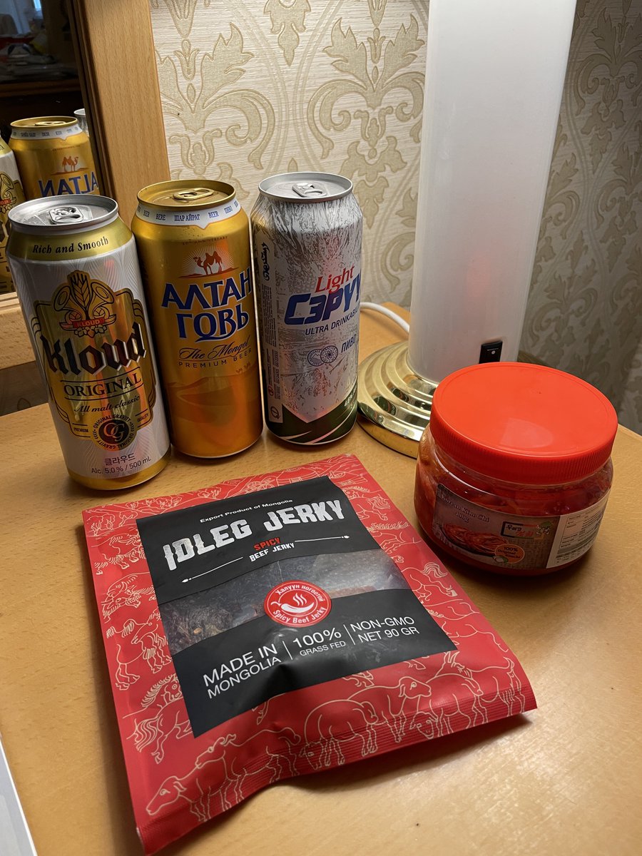 今日のビールのツマミは、ちょっと匂う。@ウランバートル
