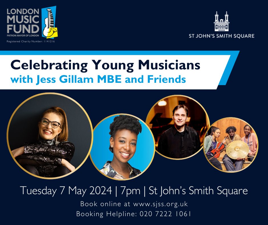 Join the London Music Fund for an evening celebrating young talent. Featuring LMF Ambassador @JessGillamSax MBE, and hosted by @yolandabrown OBE, the concert will include performances from @SashaGrynyuk, and current and former LMF Scholars. Book here: tinyurl.com/4es9wy2n