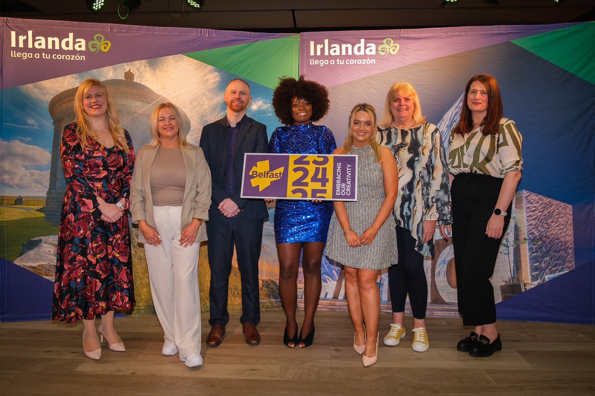 We were delighted to support @TourismIreland to unveil details of the exciting #Belfast2024 programme of culture, at a recent event in Barcelona attended by 35 leading Spanish travel professionals and journalists. @TitanicDistill2 @VisitBelfast @winnie_ama_ @lorrainemills3