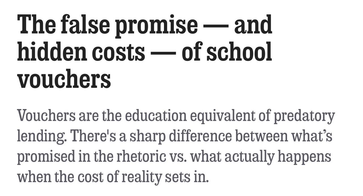 Vouchers are education’s version of predatory lending. They defund public schools and are almost entirely a product of today’s Right-wing politics. My latest is up @PhillyInquirer inquirer.com/opinion/commen…