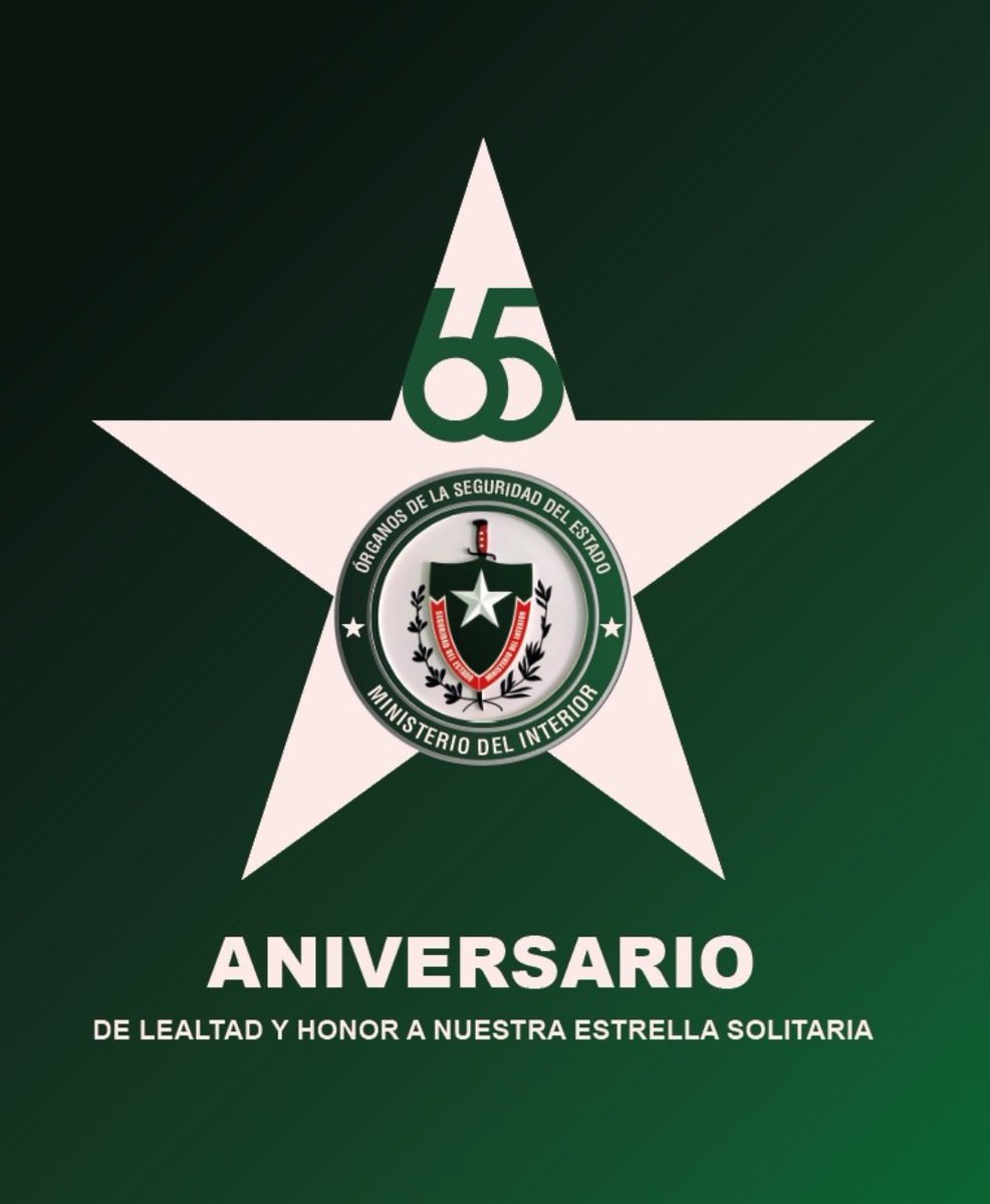 Nuestro más sincero reconocimiento y una cálida felicitación a los #HéroesDelSilencio que forman parte de los Órganos de la Seguridad del Estado, quienes durante estos 65 años han sido protagonistas de múltiples acciones gloriosas en defensa de la Revolución. #JuntosXCuba