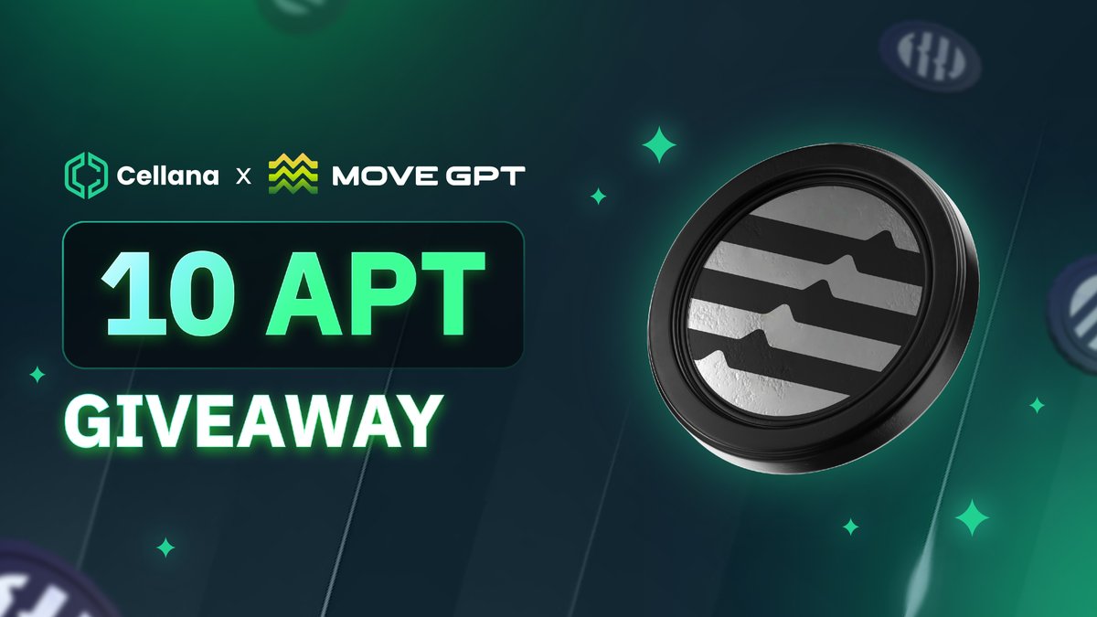 <a href="/CellanaFinance/">Cellana Finance</a> &amp; <a href="/MoveGPT/">MoveGPT</a> 𝐄𝐱𝐜𝐥𝐮𝐬𝐢𝐯𝐞 𝐆𝐢𝐯𝐞𝐚𝐰𝐚𝐲  🎁

1/ Follow <a href="/MoveGPT/">MoveGPT</a> &amp; <a href="/CellanaFinance/">Cellana Finance</a> 
2/ Join Discord: discord.com/invite/hHg8cP3…
3/ Join TG: t.me/movegptglobal
4/ Like, retweet &amp; comment your Aptos wallet address below

💎 Reward: 10 $APT
🕛 Deadline: 29th
