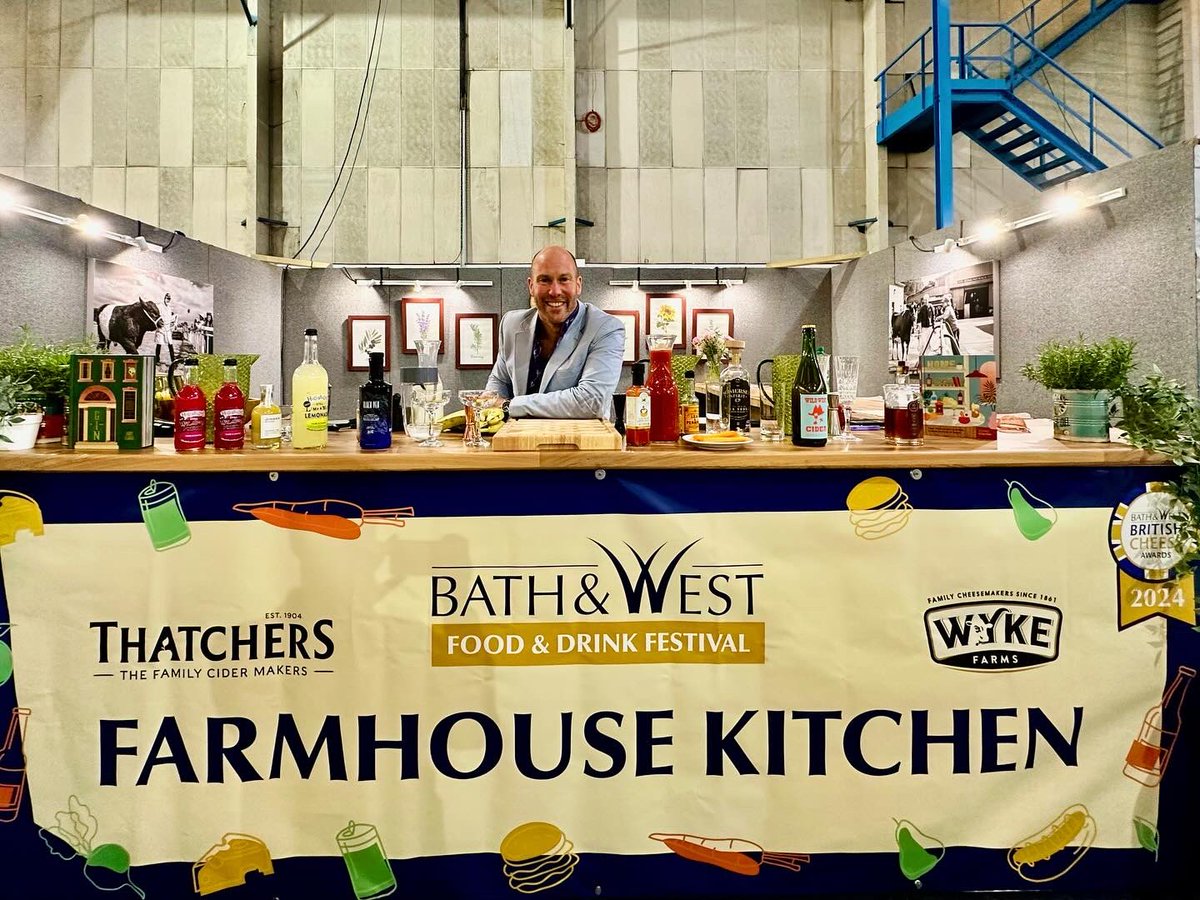 Thanks to all who came, ate and drank at @BathandWest Food & Drink Festival this weekend. I loved hosting the fab demos at the Farmhouse Kitchen. Thanks to all the team who made it happen and to @brionymaybakes @fussfreefoodie @NigelBarden for being the perfect stage buddies!