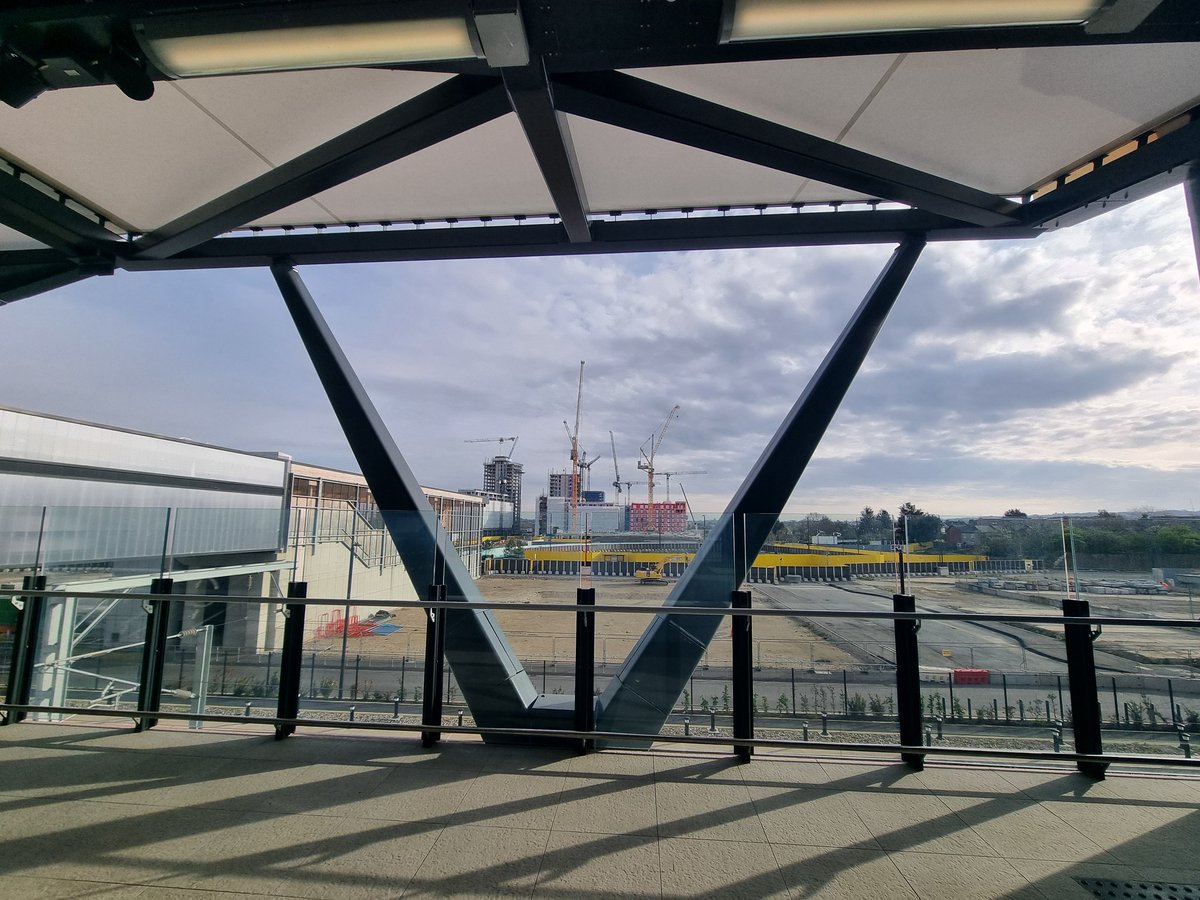 The view from Brent Cross West Themeslink train station at Staples Corner