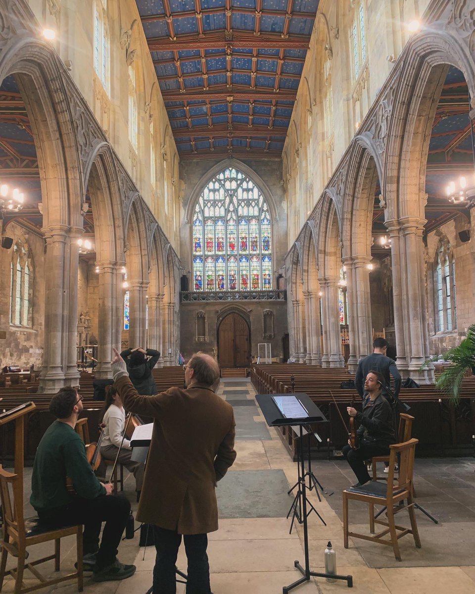 Lovely first visit to the East Riding of Yorkshire in stunning @StMarysBeverley, gorgeous acoustic (to match the ceiling) for our performance of Wolfgang Rihm’s ‘requiem’ Et Lux. Thank you for hosting us so warmly, you’ve set us up for today’s stop @BathStMaryMusic #whatsonbath