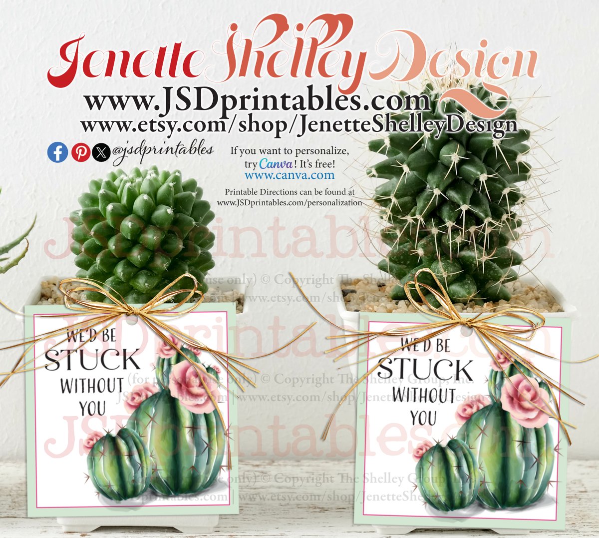 We'd Be STUCK Without You *Cactus Theme Printable Gift Tags* jsdprintables.com/product-page/s… @jsdprintables #printables #shopsmall #gifts #gifttags #Cactus #officegifts #teacherlife #teacherspet #giftofplants