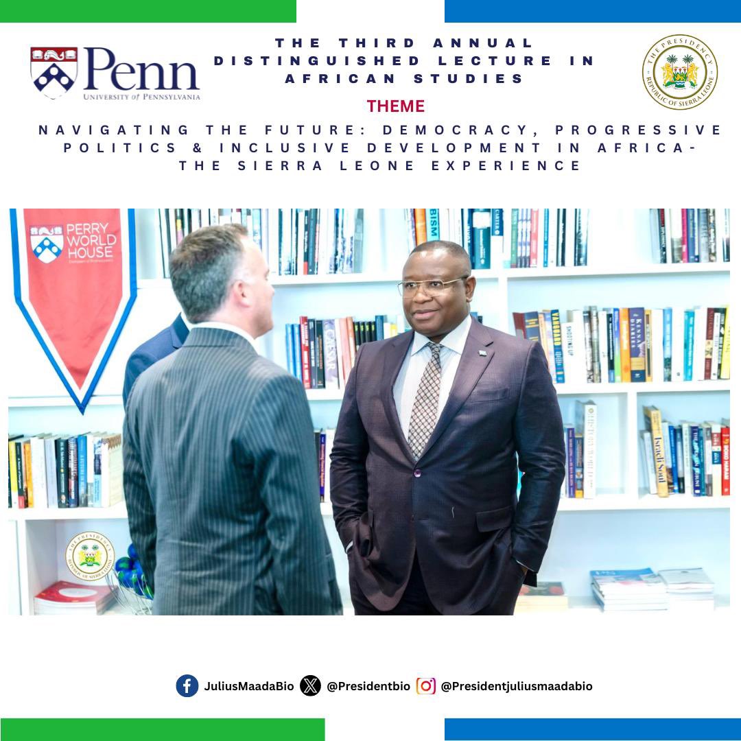I had a great time delivering the Third Annual Distinguished Lecture in African Studies at the Perry World House of the University of Pennsylvania (@Penn). In my submission on the theme “Navigating the Future: Democracy, Progressive Politics, and Inclusive Development in Africa