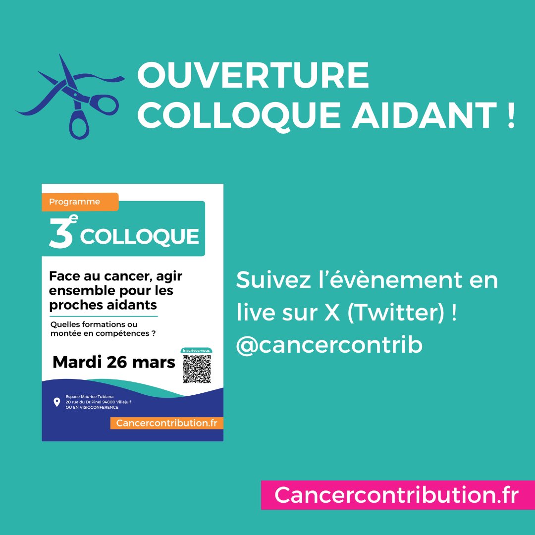 🎉 Ouverture du #ColloqueAidant aujourd'hui! Rejoignez des experts pour soutenir les aidants. 
📅 9h-17h30 
💻 Zoom: us02web.zoom.us/j/84215390934?… 
🔒850682 
📃programme : bit.ly/Colloque24
Suivez l’événement en direct sur X! 
#JoinUs