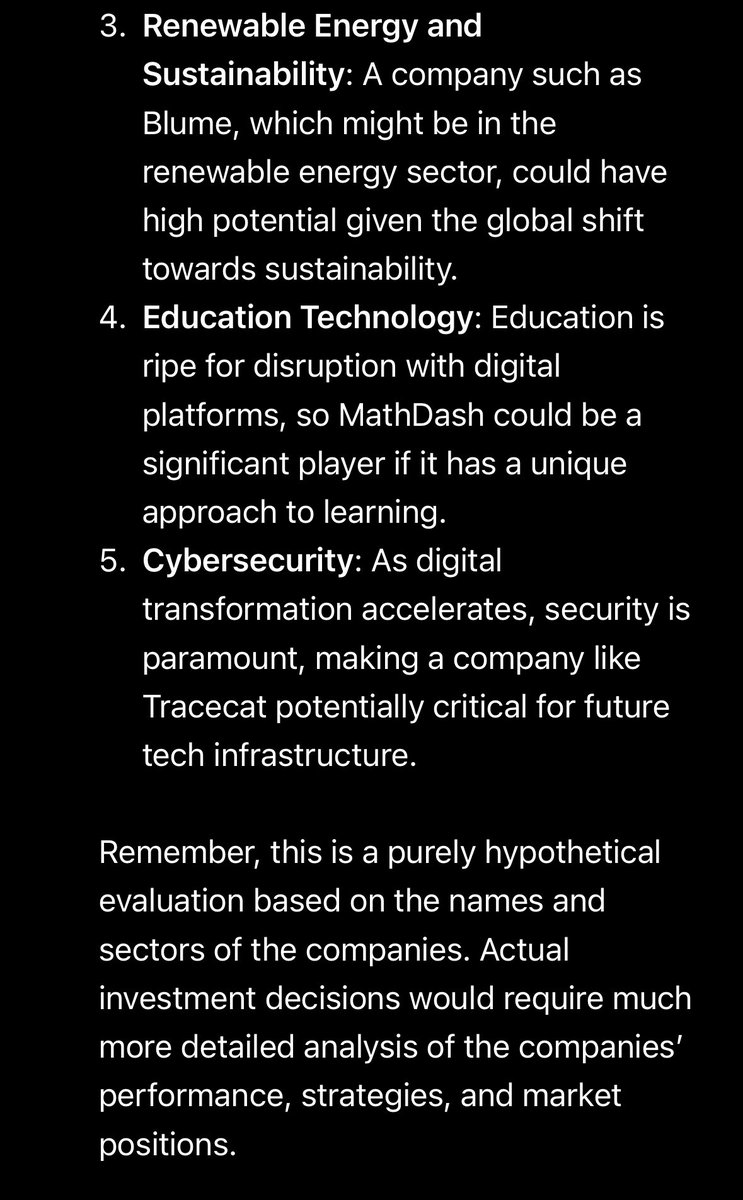 we got our picks. 

GovernGPT
Corefin 
ParcelBio
Blume 
MathDash
Tracecat