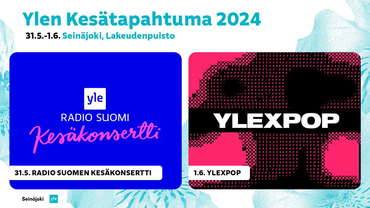 Mahtavaa! Seinäjoen tapahtumakesän avaa YleXPop ja radio Suomen Kesäkonsertti Lakeudenpuistossa 31.5.-1.6. Ilmaisen, ikärajattoman ja päihteettömän tapahtuman artistit julkaistaan vkolla 17. #YleXPop #Kesäkonsertti @Yleisradio @radiosuomi seinajoki.fi/ylexpop-ja-rad…