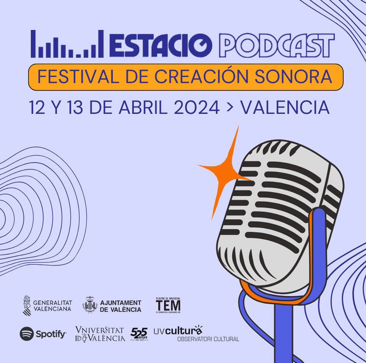 🎙️València acull divendres 12 i dissabte 13 d’abril @PodcastEstacion al @TeatreElMusical amb un cap de setmana ple de podcast en directe, tallers, xarrades i música en viu🎧 👉estacionpodcast.com/valencia/