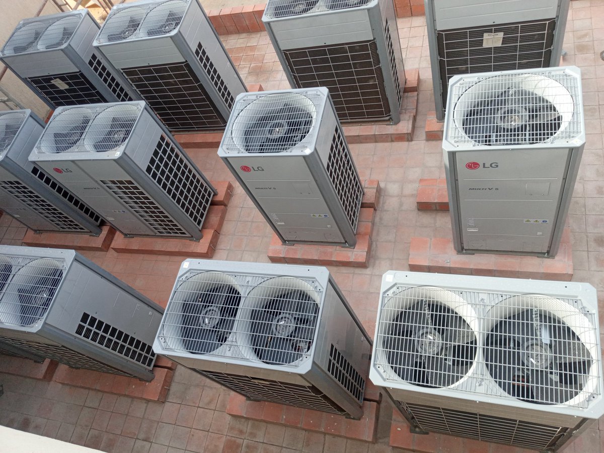 This is how I started my day. 
Multi V 5, air conditioning system.