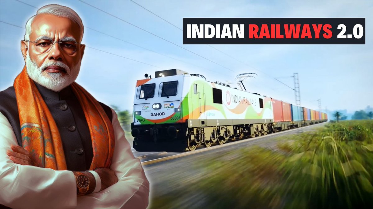 TheCrusst's tweet photo. Indian Railways laid out 14.4 kilometers of new railway track everyday on an average in 2023.

Watch this video to know How Indian Railways Transformed Itself - https://t.co/TDMfPCLt5e

#indianrailway #Railway #vandebharattrain #amrit_bharat_station_scheme #railways https://t.co/8f8io4RIyn