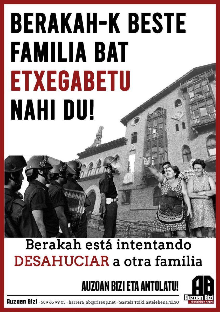 🔴BERAKAH ESTÁ INTENTANDO DESAHUCIAR A OTRA FAMILIA

El año pasado la Parroquia Santa Maria comenzó un proceso judicial de desahucio contra nuestra compañera Hanan y su familia.

El juzgado ha dictado sentencia y los condena al desalojo de la vivienda.

[Hilo🧶]