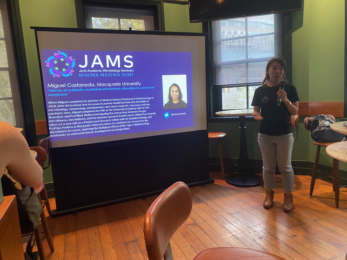 We're kicking off our JAMS MARCH 2024 seminars at none other than @KegandBrew 🤩 We have three engaging and interesting talks lined up for tonight - we can't wait!! 🦠🧑‍🔬🔬 #JAMS #JAMSSyd #microbiology #seminar