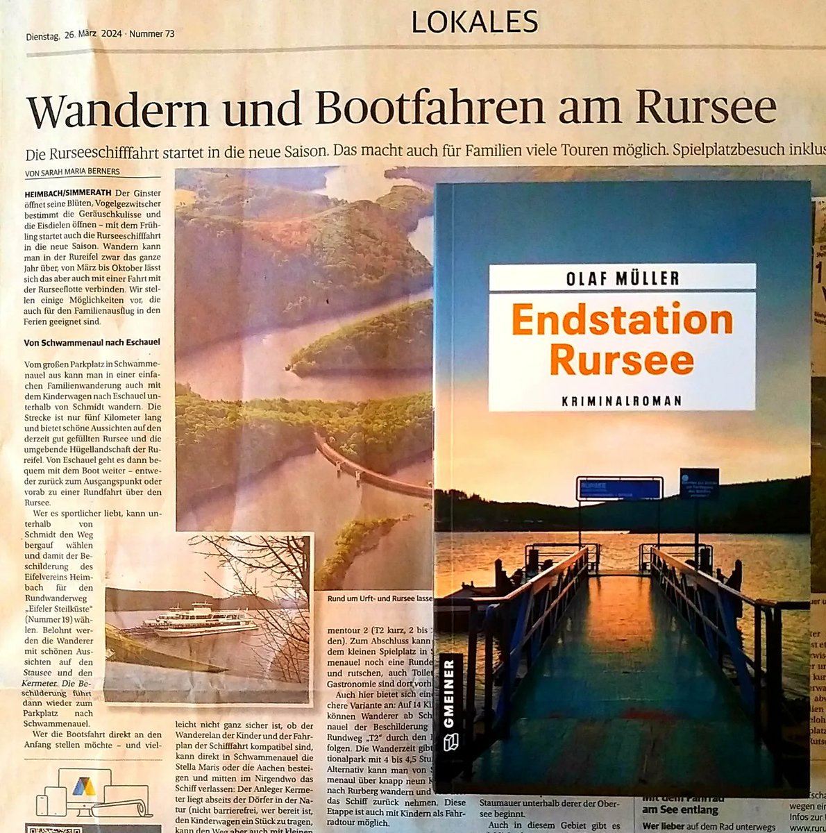Der Lokalteil der Dürener Zeitung - Morgenlektüre, hervorragende Ausflugshinweise. Alle Informationen treffen zu. Kommissar Fett kennt sich aus - siehe den Krimi "Endstation Rursee". Dank an Sarah Maria Berners von der Lokalredaktion Düren/Aachener Zeitung. 
@aachenerzeitung