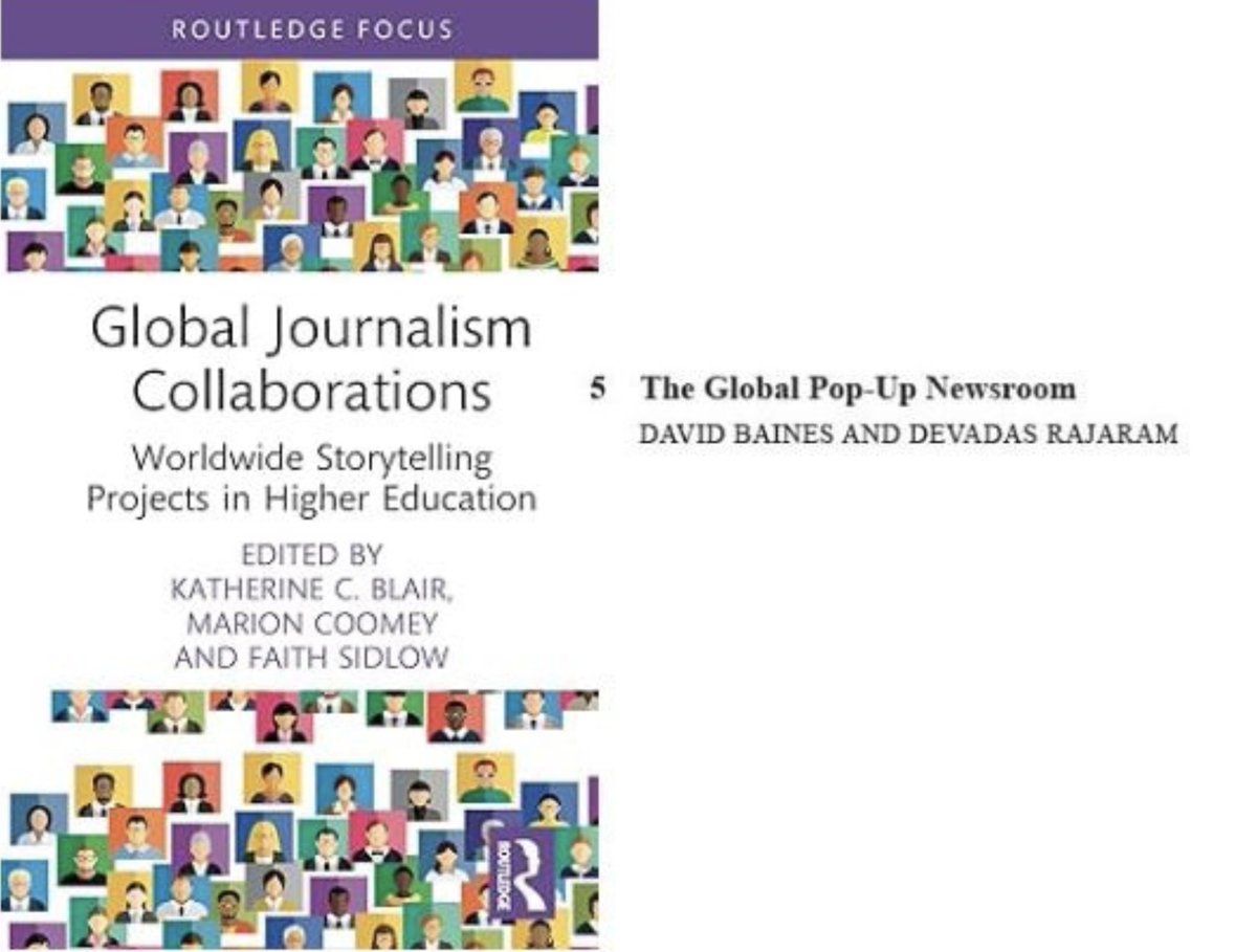 I'm thrilled to share that I had the amazing opportunity to collaborate with Dr. David Baines <a href="/njdrb/">David Baines</a>  on a chapter about <a href="/PopUpNewsroom/">Global Pop-Up Newsroom</a>  - a cross-border digital storytelling project by student journalists - for this book edited by <a href="/canadiankath/">Katherine Blair</a>, Marion Coomey and <a href="/FaithSidlow/">Faith Sidlow</a>