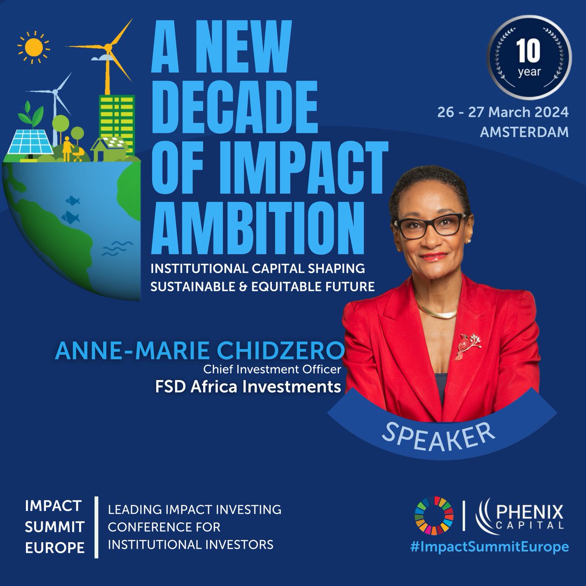 Our CIO, @AMChidzero, will be speaking at the #ImpactSummitEurope by @phoenixcapitalgroup in Amsterdam, March 27! She'll join a panel on 'Where is capital needed for an effective energy transition?' alongside experts to explore key investment strategies & partnerships for…