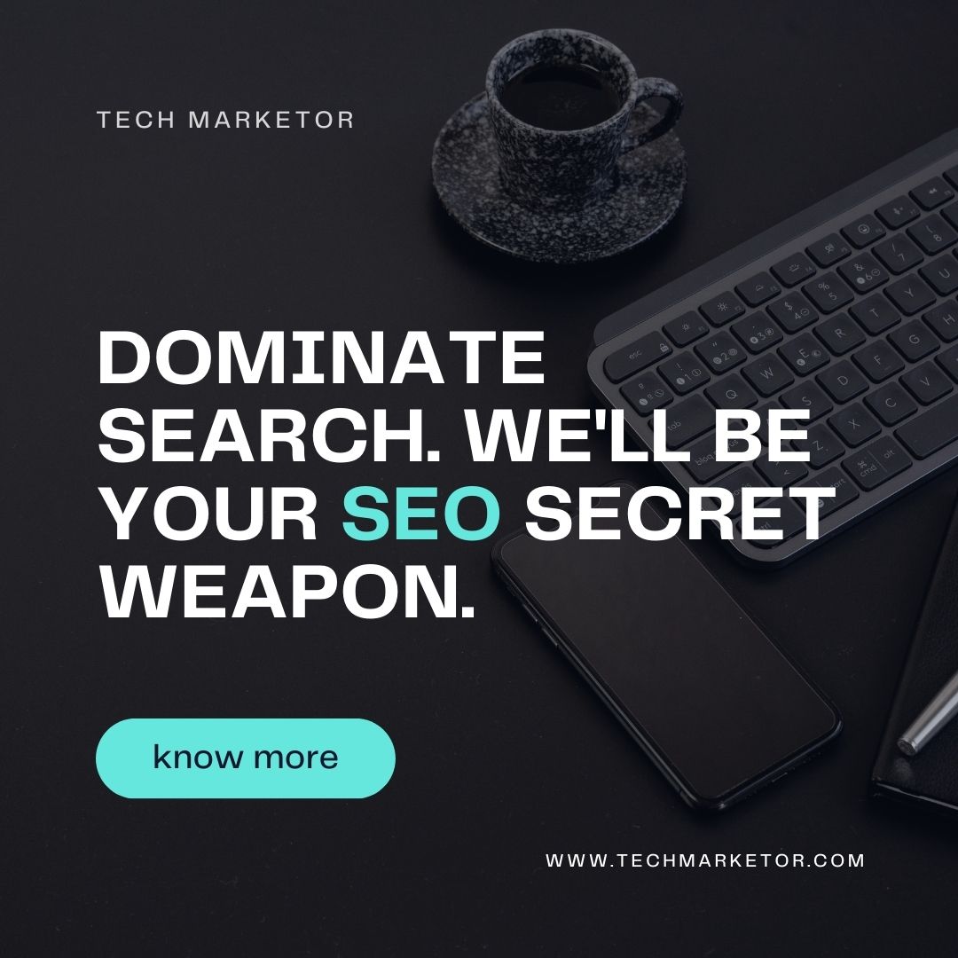 TechMarketor's tweet image. Struggling to rank on search engines? Don't stay hidden! Tech Marketor is your one-stop shop for killer SEO strategies. We'll help you dominate search results and skyrocket your website traffic.

#techmarketor #SEO  #digitalmarketingagency  #growthhacking