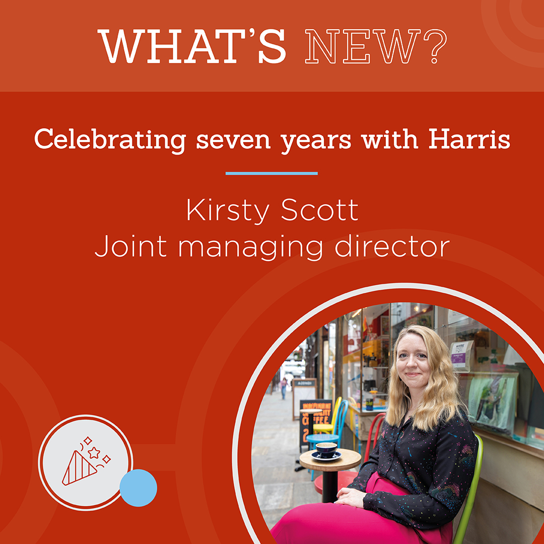 harris_creative's tweet photo. We’ve recently celebrated Kirsty’s seventh anniversary at Harris. After joining in 2017 as PR manager and quickly becoming PR director, then moving to a joint MD position, she has become an integral part of the business and team, and has seen Harris and our clients grow since! https://t.co/1eOnm6oCSj