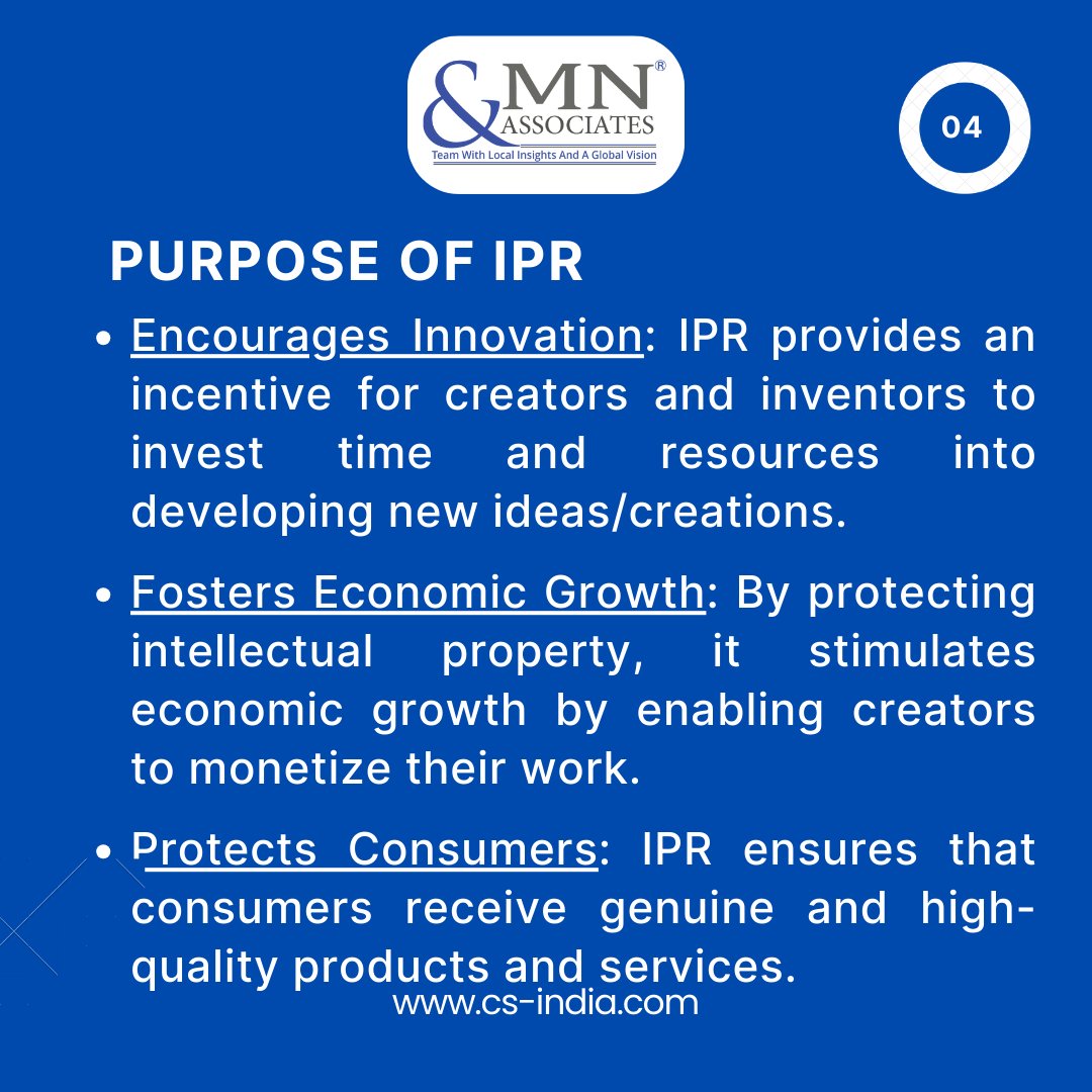 Intellectual Property Rights

#CorporateLawIndia #FEMACompliance #BusinessLawIndia
#CompanySecretary #CorporateGovernance #LegalCompliance #StartUpLaw #MSMEIndia #CorporateServices #IntellectualProperty #IPLaw #EcommerceLaw #ITLaw #EmploymentLaw #ResearchAndOpinion #LawyersNCR