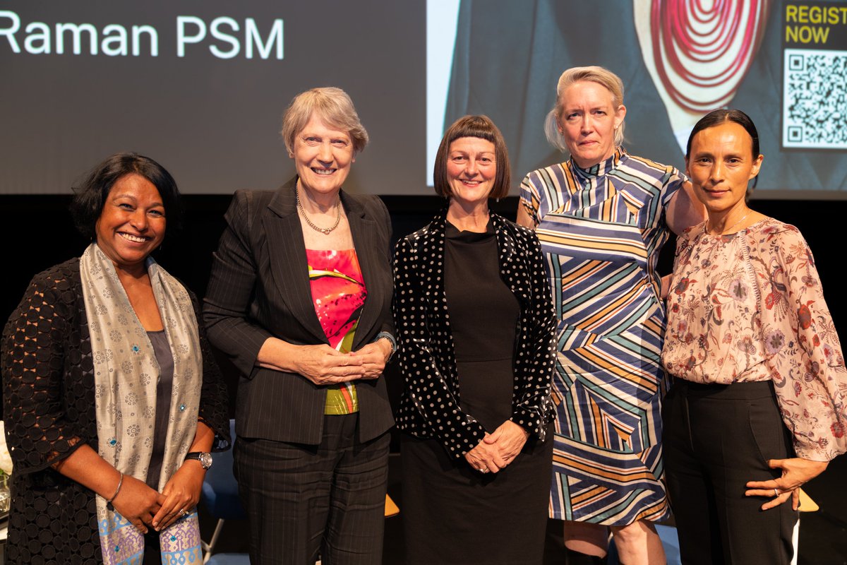 A true privilege to be on stage with the incredible @HelenClarkNZ, @binadcosta, @cbr_heartdoc and Esperanza Martinez discussing 'Politics, policy and the healthy human future'.