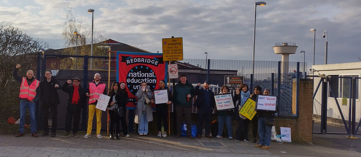 Day 3 at King Solomon High School. Another lively and well attended picket, progress in negotiations now happening because of members determination. #NEU #Strike #Solidarity