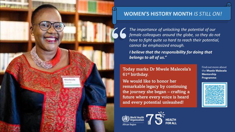 Today, we honor Dr Mwele Malecela's visionary leadership on her 61st birthday. Her dedication to #EndingNTDs inspires us all. Join us in celebrating her impactful contributions in #EndingDiseasesInAfrica! #InvestInWomen for #HealthForAll