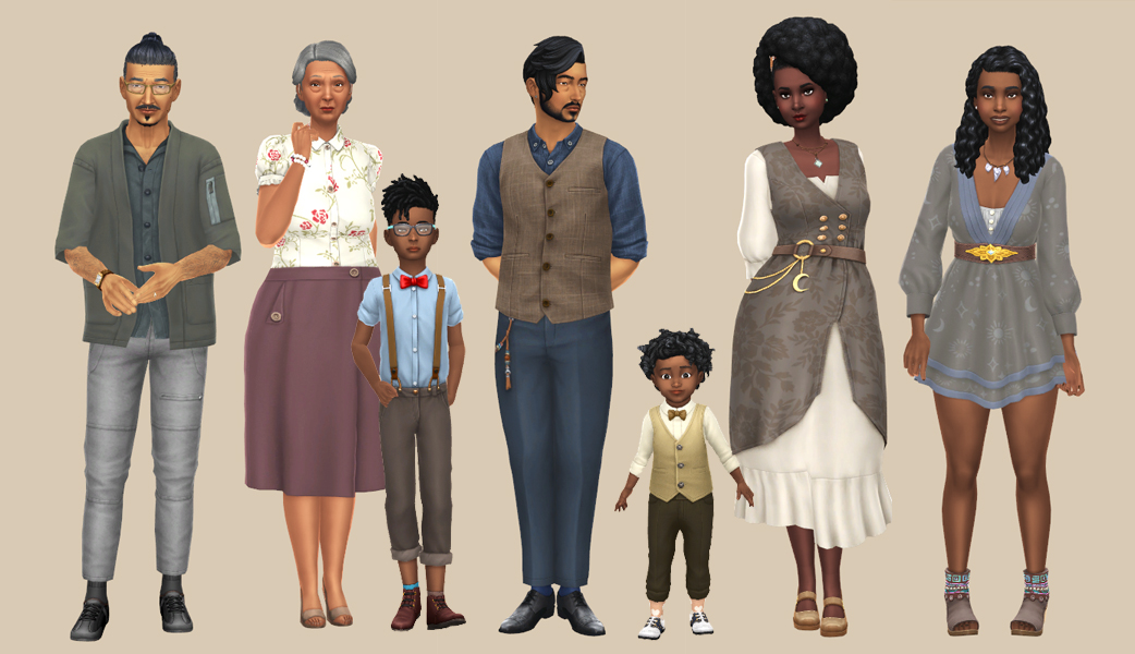 Gemologist family 💎✨

NoCC, no defaults, ID : Yagatha     
 #Thesims4 #ShowUsYourSims #CrystalCreations