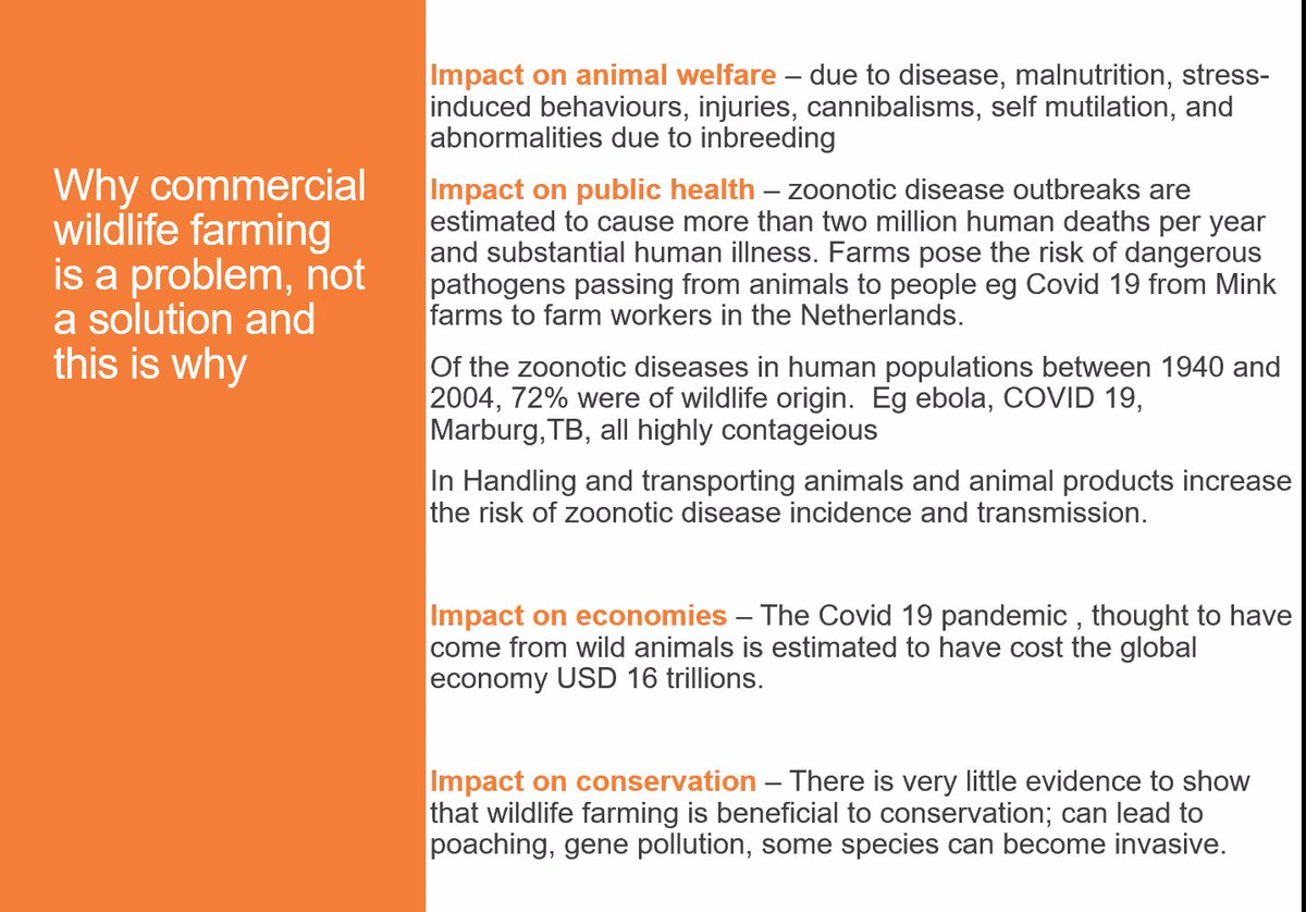 @MoveTheWorldAF @Min_TourismKE @Environment_Ke @KWSKenya @museumsofkenya @MoveTheWorld @UNBiodiversity @GYBN_CBD @GYBNAfrica @CITES @IUCNRedList Why is commercial wildlife farming a socio-economic and conservation problem? #DropTheTrade