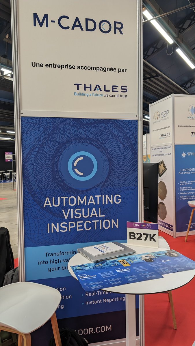 M_Cador's tweet photo. Venez nous rencontrer sur notre stand B27K au salon @Techinnov pour discuter de l'automatisation des challenges que vos équipes rencontrent! @CCI_Paris_IdF #ia #vision #automation https://t.co/wNGnhvPOGw