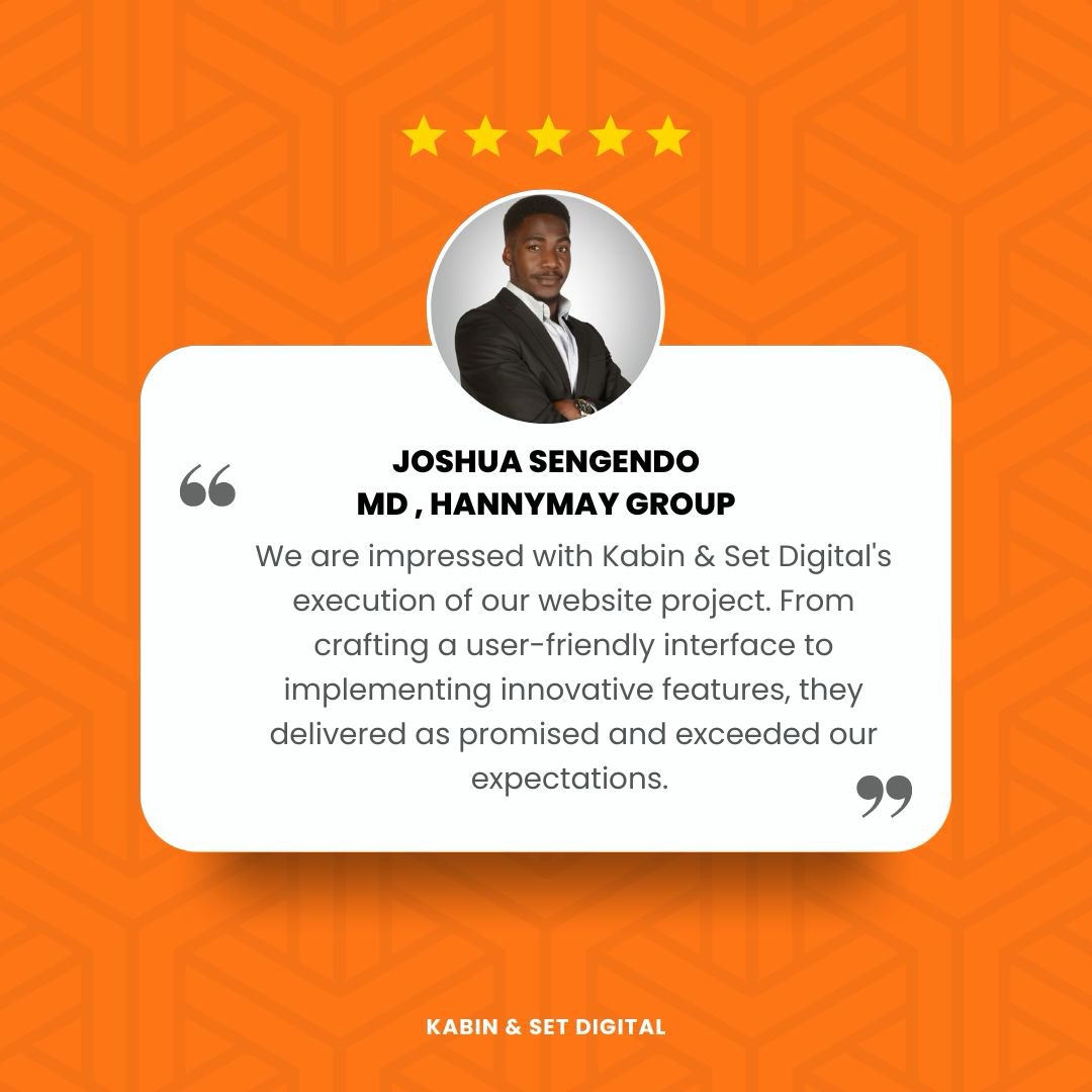 KSD_Ug's tweet photo. 𝑨𝒏𝒐𝒕𝒉𝒆𝒓 𝒔𝒂𝒕𝒊𝒔𝒇𝒊𝒆𝒅 𝒄𝒍𝒊𝒆𝒏𝒕!😎
Our team at Kabin &amp; Set Digital delivers results that speak for themselves. 

Check out HannyMay Group’s website &amp; discover what sets us apart 
https://t.co/kgSOeYDCoo

You can also #SetYoDigital

#DigitalMarketing #Webdesign https://t.co/ORP1ZCjt8T