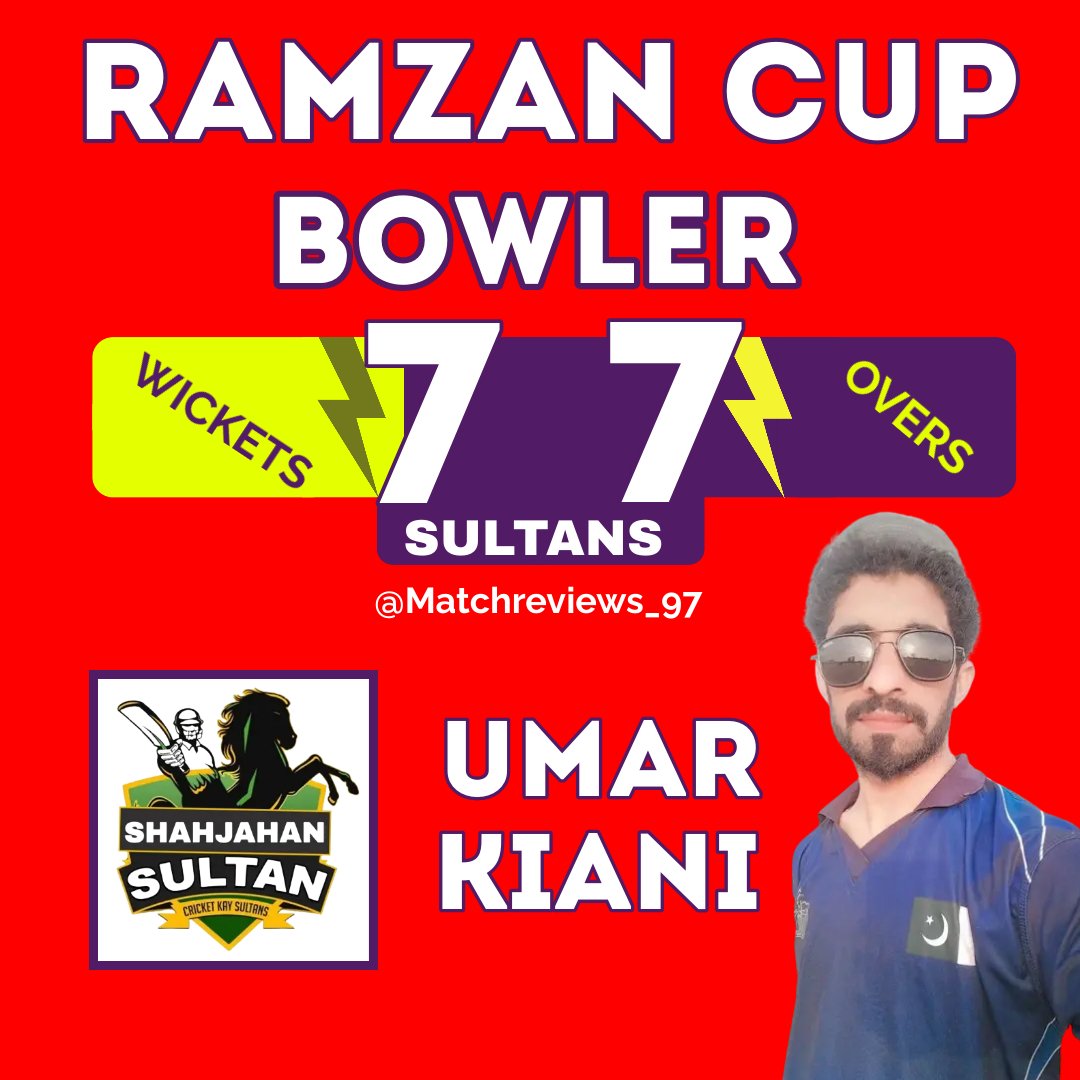 رمضان کپ کے بہترین باولر ////

#RAMZANCUP 
#Ramadan 
#inesreg 
#Matchreviews_97
#crimecall