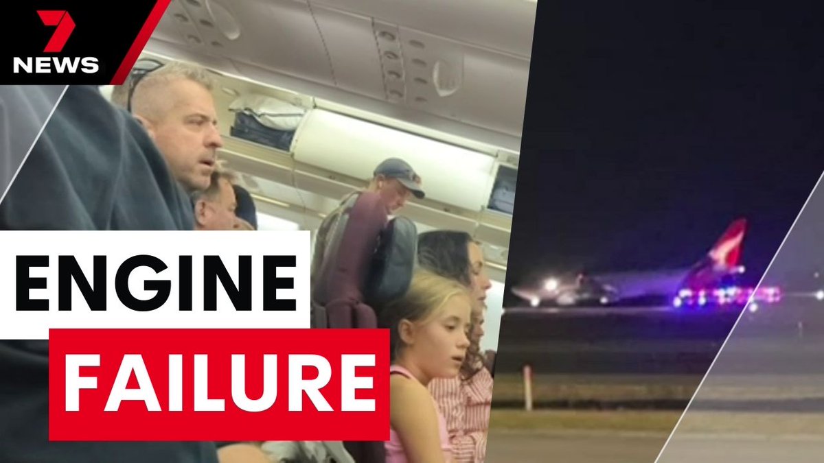 7NEWS Sydney (@7newssydney) on Twitter photo Qantas pilots have been forced to shut down an engine on a flight from Melbourne to Perth. Passengers told 7NEWS they heard a bang before they were advised that the engine had suffered a "catastrophic failure". youtu.be/rJz2zchZNb4 <a href="/nickoverall_/">Nick Overall</a> #7NEWS Qantas pilots have been forced to shut down an engine on a flight from Melbourne to Perth. Passengers told 7NEWS they heard a bang before they were advised that the engine had suffered a "catastrophic failure". youtu.be/rJz2zchZNb4 <a href="/nickoverall_/">Nick Overall</a> #7NEWS
