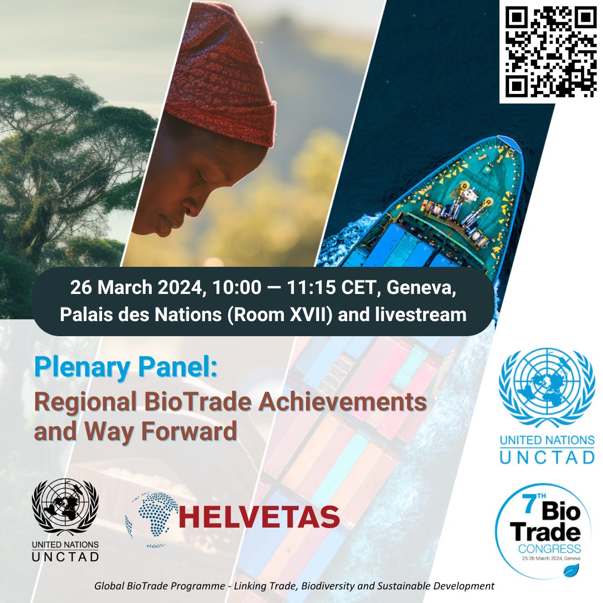 Following the enlightening discussions of the first day, the 7th #BioTrade Congress resumes its activities shortly. The first session today, organised by Helvetas will shift attention to 'Regional BioTrade Achievements and the Way Forward'. Register here: bit.ly/BioTrade-Congr…