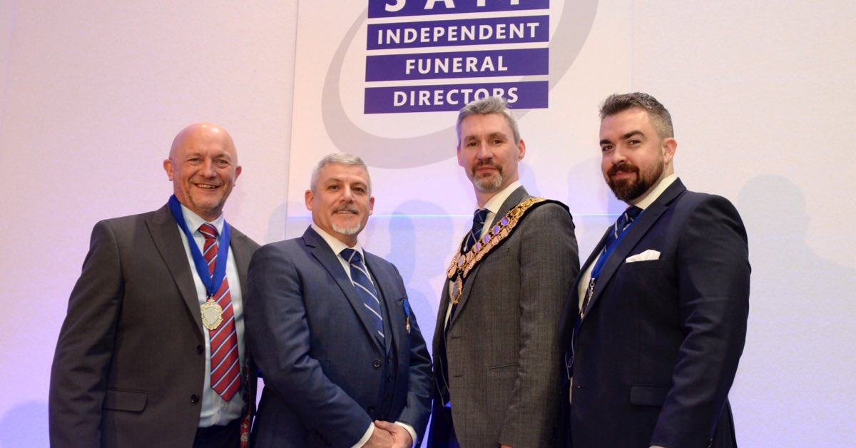 Introducing our officers for 2024-2025. President Declan Maguire, 1st VP Ross Hickton, 2nd VP Gary Staker and Immediate Past President Mark Horton. #saifagm2024