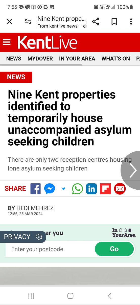 Nine properties for unaccompanied migrant children coming to Kent.
I thought they were stopping the boats