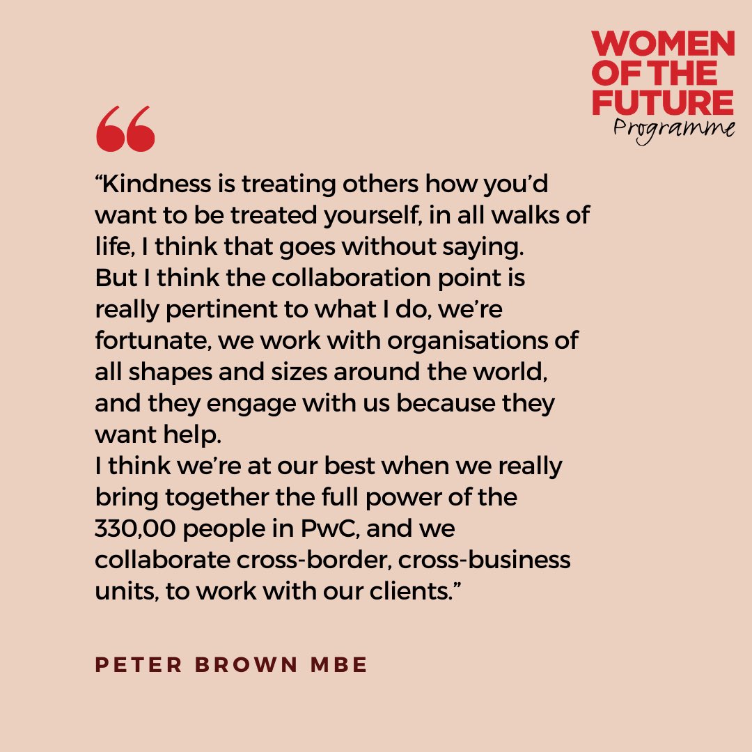 🙌🙌 NEW @womenoffuture PODCAST!! 🙌🙌 With the @KindnessRules ‘Kindness in Leadership 50 Leading Lights’ nominations closing soon, this week I’ve spoken to former listee Peter Brown MBE. Peter is Price Waterhouse Coopers’ Global People and Organisation Leader. He joined…